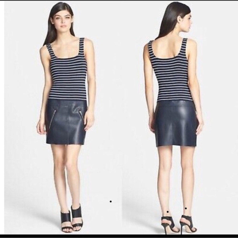 Bailey 44 Division Blue/White Striped Black Dress